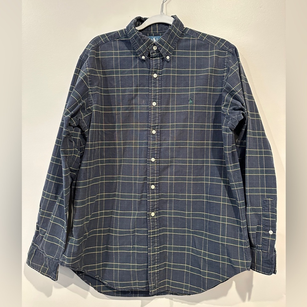 Ralph Lauren Heavyweight Men's Blue Plaid Casual Shirt